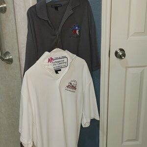 Port Authority Bundle Men's collared 3 button shirts Excellent shape L & XL. Set